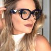 Woman Acetate Optical Eyeglasses Fashion Oversize Big Rim Frame Spectacles for Women Prescription Eyewear Glasses Frame